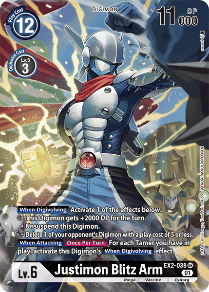 Justimon Blitz Arm [EX2-038] (Alternate Art) [Digital Hazard] Fashion