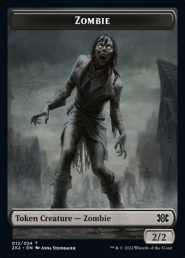 Zombie    Treasure Double-Sided Token [Double Masters 2022 Tokens] For Cheap