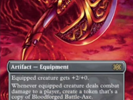 Bloodforged Battle-Axe (Borderless Alternate Art) [Double Masters 2022] Online now