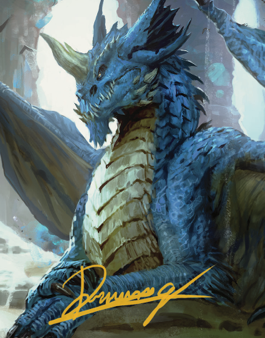 Young Blue Dragon Art Card (Gold-Stamped Signature) [Commander Legends: Battle for Baldur s Gate Art Series] Online