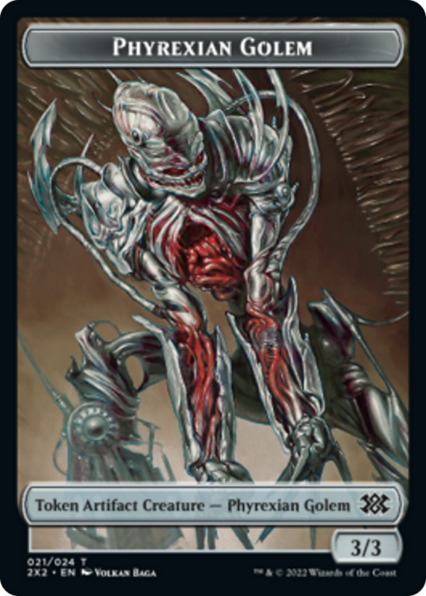 Zombie    Phyrexian Golem Double-Sided Token [Double Masters 2022 Tokens] For Sale