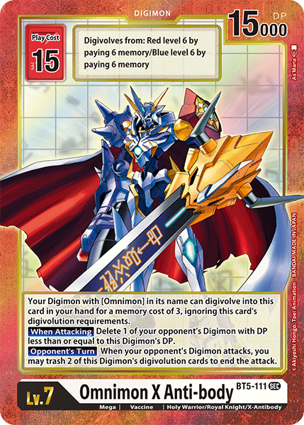 Omnimon X Anti-body [BT5-111] (Alternate Art) [Battle of Omni] Cheap