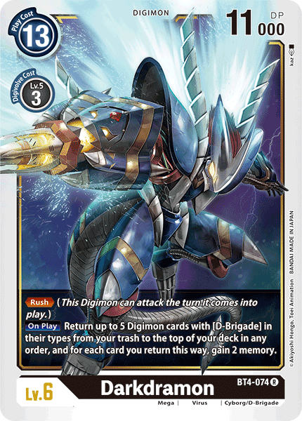 Darkdramon [BT4-074] [Great Legend] Fashion