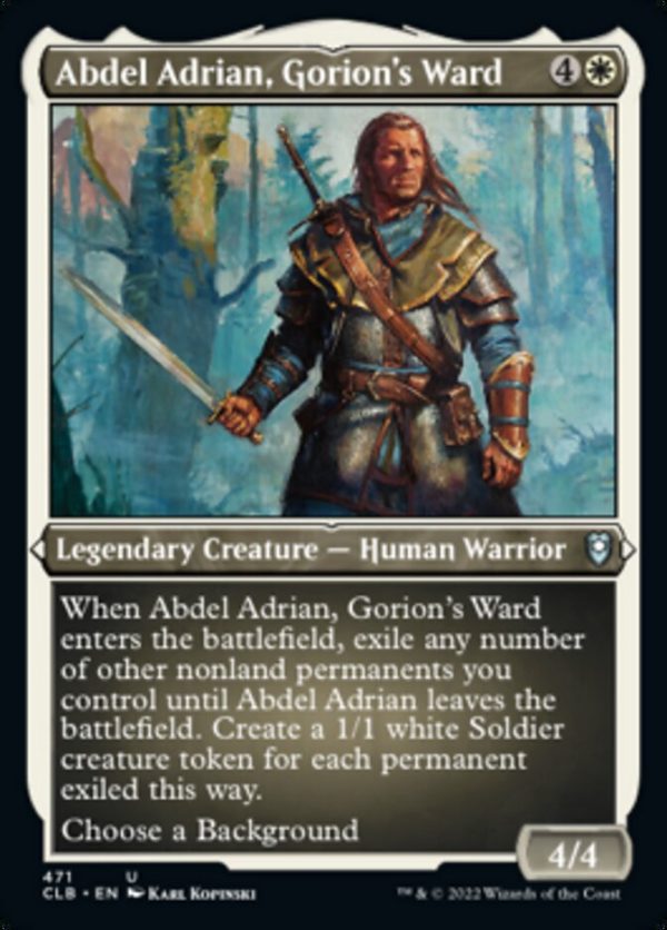 Abdel Adrian, Gorion s Ward (Foil Etched) [Commander Legends: Battle for Baldur s Gate] For Discount