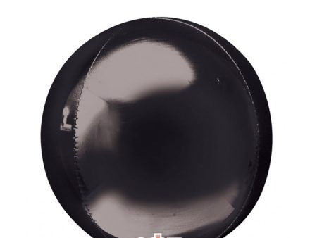 Black Orbz Foil Balloon 38x40cm Online