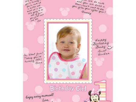 Minnie Mouse 1st Birthday Autograph Matte Online Hot Sale