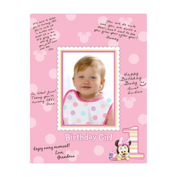 Minnie Mouse 1st Birthday Autograph Matte Online Hot Sale