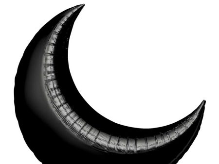 Black Crescent Super Shape Balloon 26in Sale