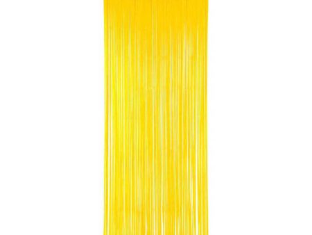 Yellow Sunshine Metallic Curtain 8ft Online Hot Sale