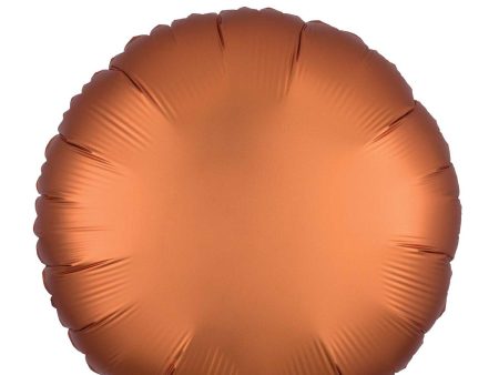 Amber Satin Luxe Round Foil Balloon 45cm For Sale